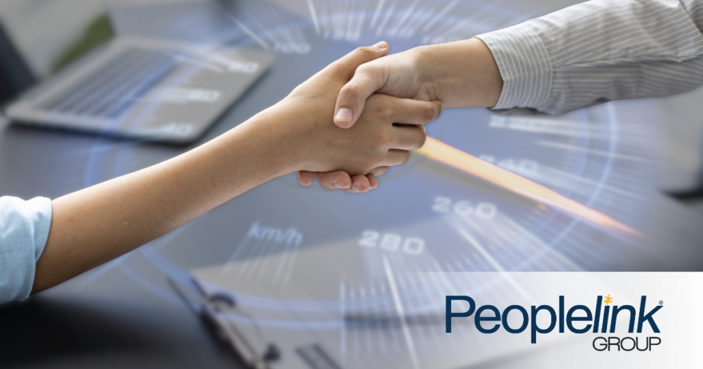 Peoplelink and customer discussing hidden cost of slow hiring and working together on proactive workforce planning.